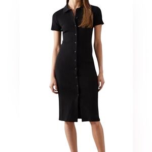 Elie Tahari Black Midi Dress